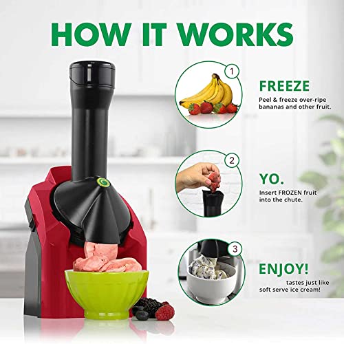 BMDHA Kleiner Haushalt Eismaschine,Elektrisches Obst DIY Speiseeismaschine Automatischer EIN-Knopf-Betrieb… – Bild 4