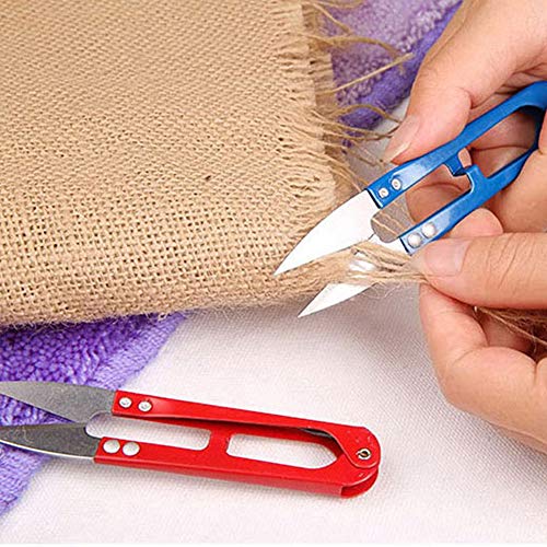 U Sewing Scissors Clippers,Embroidery Thrum Yarn Fishing Thread Beading Cutter,Mini Small Snips Trimming Nipper,Great for Stitch,Craft & DIY Supplies (12 Pcs)