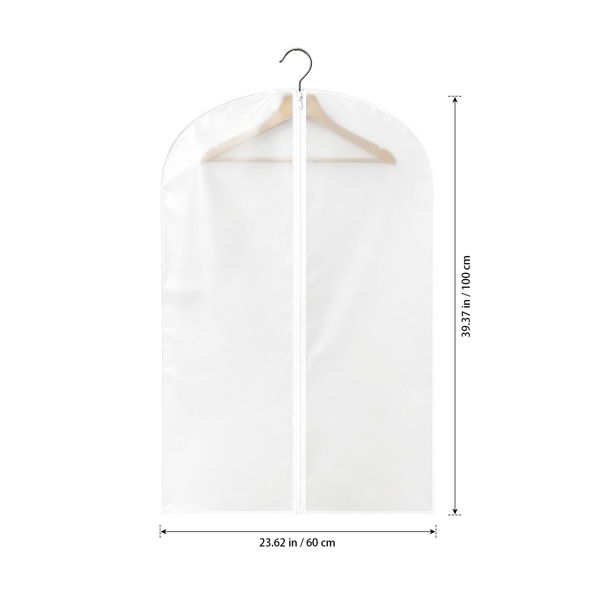 18 Stück Kleidersäcke mit Reißverschluss, 100 x 60 cm Transparent PEVA Wasserdicht Staubdicht Faltenfrei, Kleidersack Anzug Kleiderbeutel für Kleideraufbewahrung & Organisation