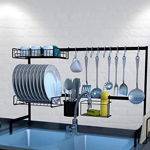 Cozinha Suspensa Modular Autosustentável Escorredor 20 Peças (PRETA)