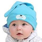 HENGSONG Nette Kind Baby Neugeborene Schlaf Hut Strick Beanie Mütze Kappe (Blau)