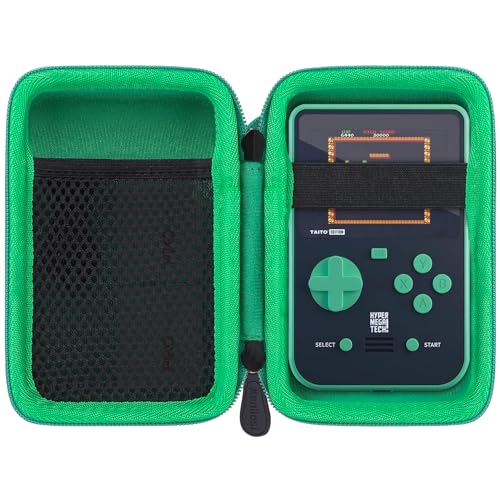 Aenllosi pour Blaze Neo Geo/Technos/Atari/Taito/Capcom Super Pocket Console de Jeu Portable Étui de Rangement Rigide Protecteur, Vert, étui Seul