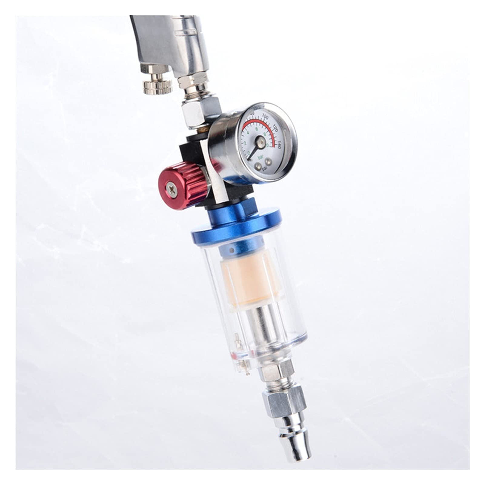 Séparateur Huile-Eau 1PC 1/4 '' Séparateur d'eau de pétrole, Tuyau de Tuyau d'air en Ligne Piège d'humidité pour Pistolet à pulvérisation de compresseur, pièces pneumatiques Carburateurs