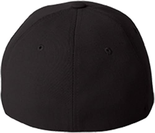 Miniatura 2 de Gorra de béisbol de Flexfit personalizable con diseño de tablero de dardos bordado con nombre del equipo