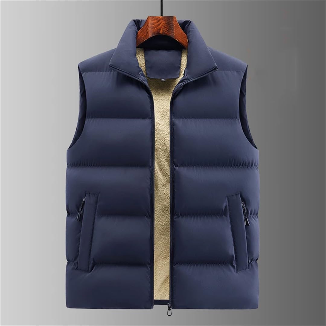 Spesso Caldo Giù Cotone Gilet Sciolto Casual Stand Up Collare Senza Maniche Cappotto