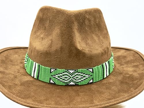 Image of Cowboy Western Beaded Hat Band Rodeo Style Handmade