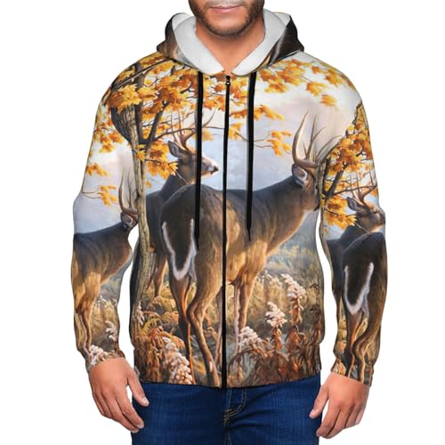 Sweat à capuche zippé homme EdWal imprimé animalier - 6