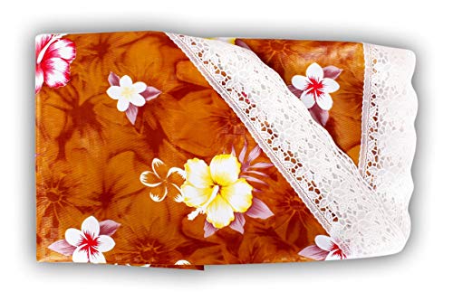 Image of The Furnishing Tree Round Shape 8 Seater Table Cover WxL 90x90 inches with White Border lace