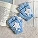 KFVIM Cute Star Glove for Women Coquette Aesthetic Fuzzy Mitten Kawaii Fluffy Hand Warmers Y2k Japanese Accessories (Blue Short,one size)