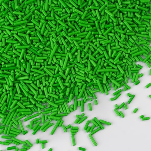 Décors Sucrés Vermicelles Vert 130 g - Vermicelles Pâtisserie Comestibles en Sucre Colorés– Décoration Alimentaire Pâtisserie, Desserts, Gâteaux,...