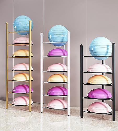 Supporto portaoggetti per Half Balance Ball - Organizzatore per Palestra Domestica a 3/5/6/7 Livelli per Bosu, Slam, Palle mediche - Soluzione Durevole per riporre Attrezzature per Esercizi