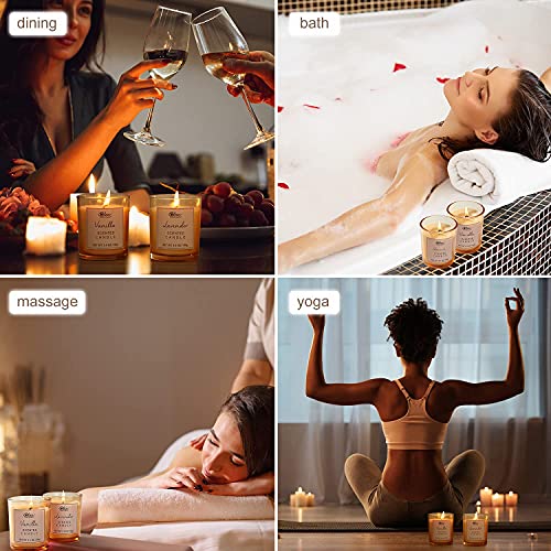Candles Gifts For Women - Scented Candle Set, Soy Wax Candles For Stress Relief And Home Decor, 4X3.5Oz Scented Portable Travel Tin Christmas Aromatherapy Candles, Birthday Gifts For Women #TOP4
