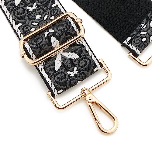 Image of Wide Shoulder Strap Adjustable Replacement Belt Guitar Style Crossbody Bag Handbag Strap Multicolor Canvas Straps(Wide:2in)(Color79)