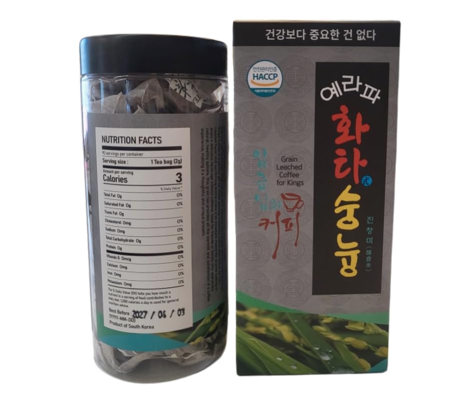 Miniatura 2 de Hwata Sungnyung - Té negro coreano con chips de arroz 6.34 onzas (0.07 oz x 90 bolsas de té) Nurungji Té de arroz quemado sin cafeína Bebida