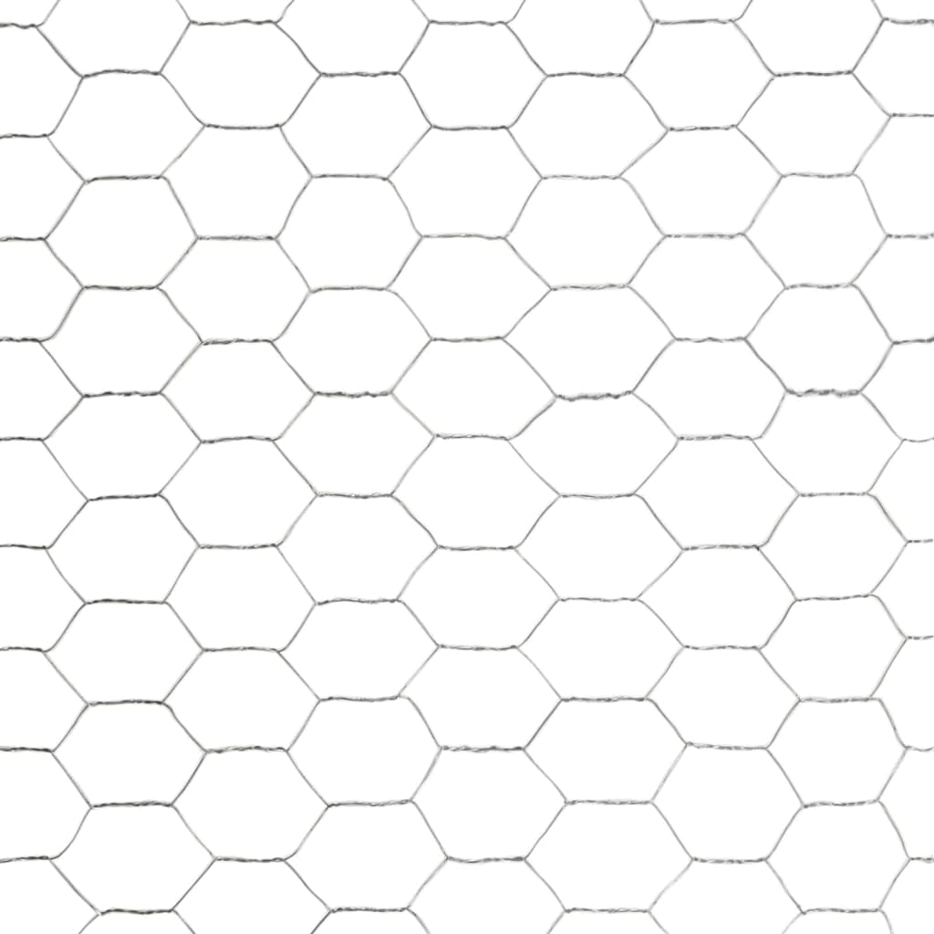 Valla de malla de alambre galvanizada, 25 metros, malla de alambre 1 x 25 m, para jardín y agricultura, valla hexagonal de acero