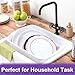 Honeydak 8 Pack Wash Basins Plastic Wash Tub White 7 Quart Graduated Buckets Rectangular Plastic Hospital Bedside Soaking Tub Washing Basin for Cleaning Foot Bath Washing Dishes Face Cleansing