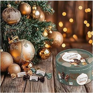 Guylian Adventskalender 254G Countdown bis Weihnachten mit 24 leckeren Pralinenschokoladen für jeden Tag Festlicher Countdown Strumpffüller Wichteln Pure Luxury