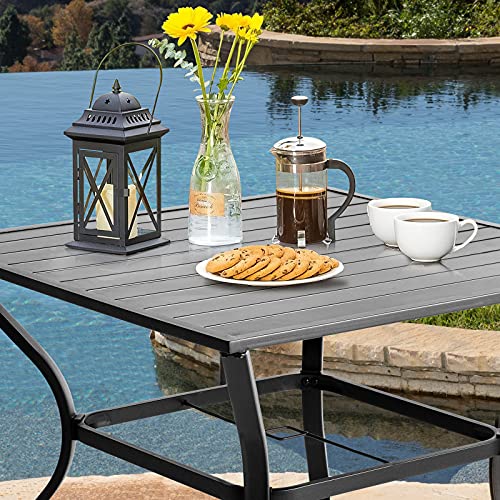 Aoxun-Outdoor-Patio-Dinning-Set-5-Pieces-Outdoor-Furniture-Set-4-Pieces-Swivel-Rocing-Chairs-and-1-Square-Table-with-an-Umbrella-Hole-Brown Aoxun-Outdoor-Patio-Dinning-Set-5-Pieces-Outdoor-Furniture-Set-4-Pieces-Swivel-Rocing-Chairs-and-1-Square-Table-with-an-Umbrella-Hole-Brown