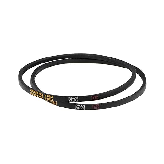 uxcell M-24 Drive V-Belt 24" Pitch Length Industrial Power Rubber Transmission Belt 2pcs