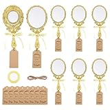 Polyvalence pour les événements à thème:Les petits miroirs à main vendus en gros (miroirs à main avec poignée) s’adaptent aux cérémonies de passage à l’âge adulte, soirée à thème cosplay, ou une fête costumée d'Halloween ou de Noël. Des touches dorées vintage rehaussent la mise en page des journaux intimes de princesses., et collections de vanité personnelles