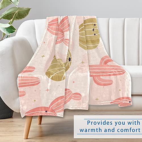 Couverture chaude imprimée cactus plaid doux lit et canapé transportable - 7