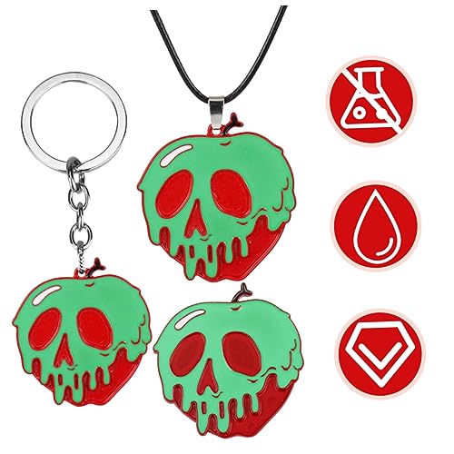 Collier pourri d'Halloween avec broche pomme pourri à relief - 7