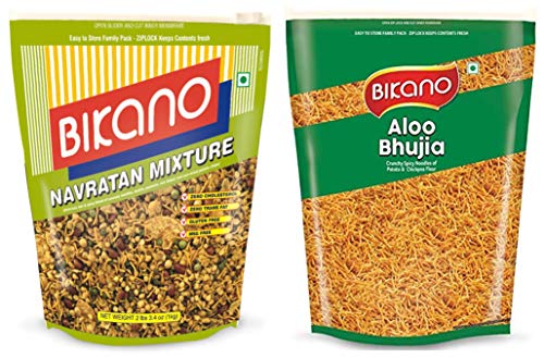Image of Bikano Navratan Mixture and Aloo Bhujia Combo, 1kg x 2