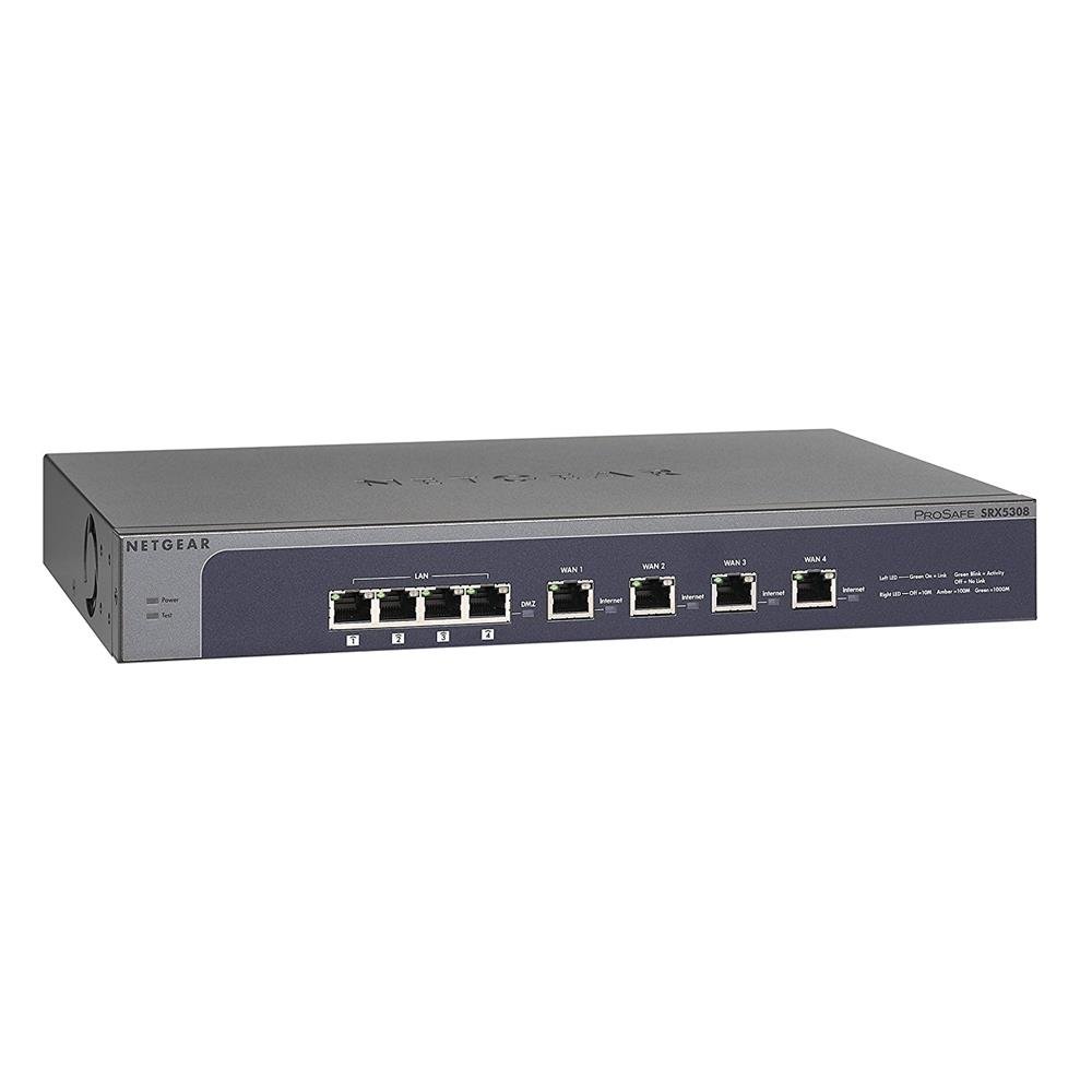 Netgear SRX5308-100EUS Routeur Firewall / VPN IPSEC/ 125 Tunnels VPN / 50 Tunnels Quad Wan / 4 Port WAN Gigabit / 4 Ports Lan Gigabit