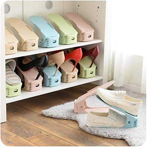 skyzone (Pack Of 6 Shoe Rack Durable Adjustable Shoe Organizer Footwear Support Space Saving Cabinet Closet Storage Shoe Stand Shoe Rack 2