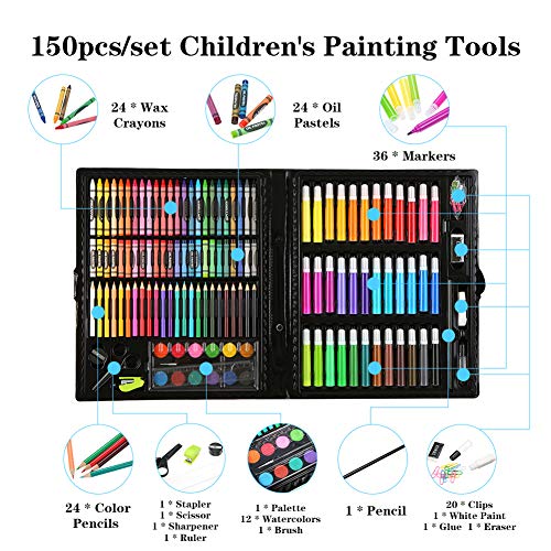 Kit de Arte Infantil, conjunto com 150 peças