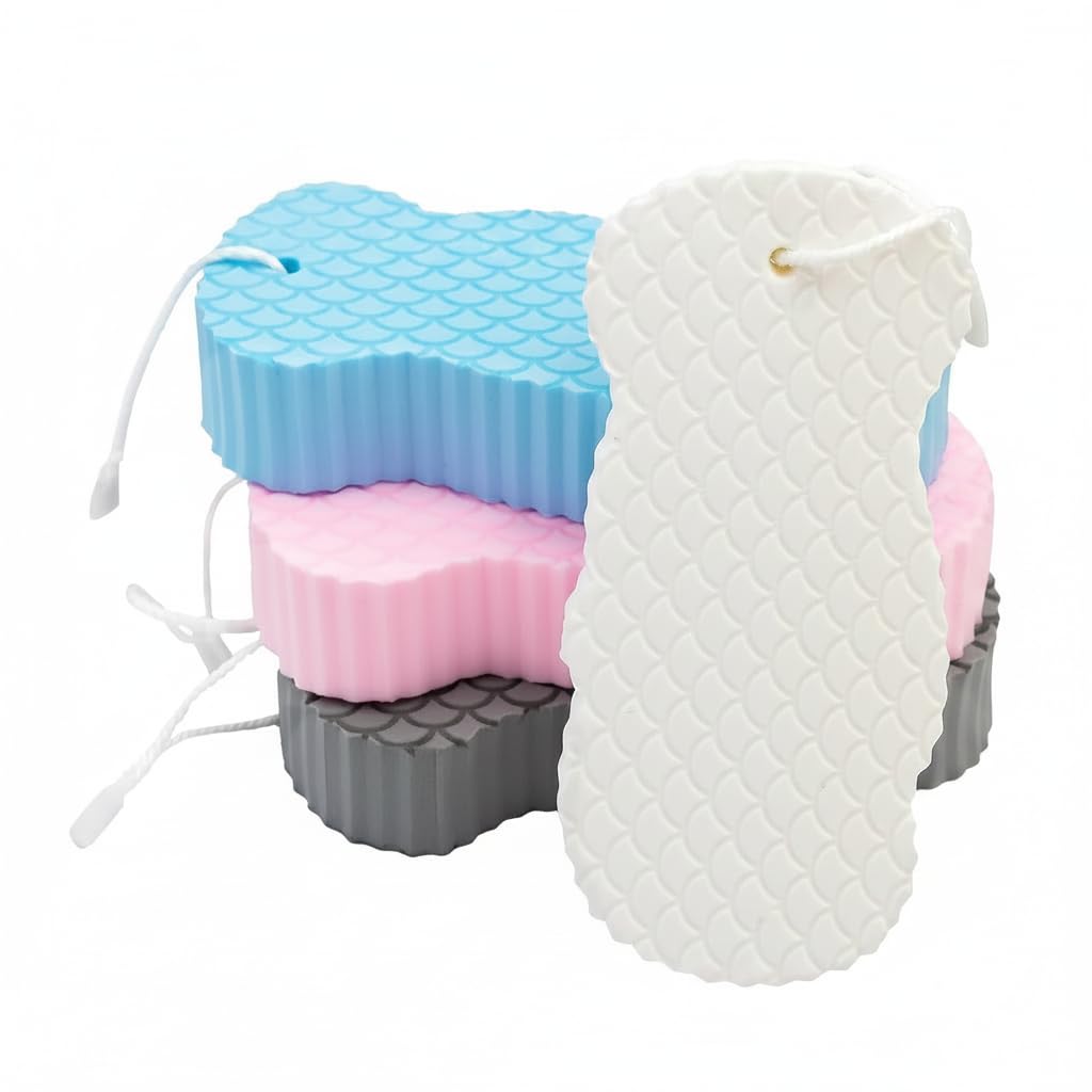Ultra Soft Bath Sponge Scrubber for Kids & Adults | Gentle Exfoliating Body Shower Sponge for Dead Skin Removal | Soft Bath Scrub for Men, Women, Babies & Pregnant Women | Multicolor, 1 Piece-image-42