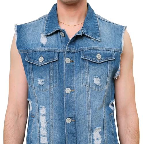 Image of VICTORIOUS Rocker Denim Jean Vest Jacket