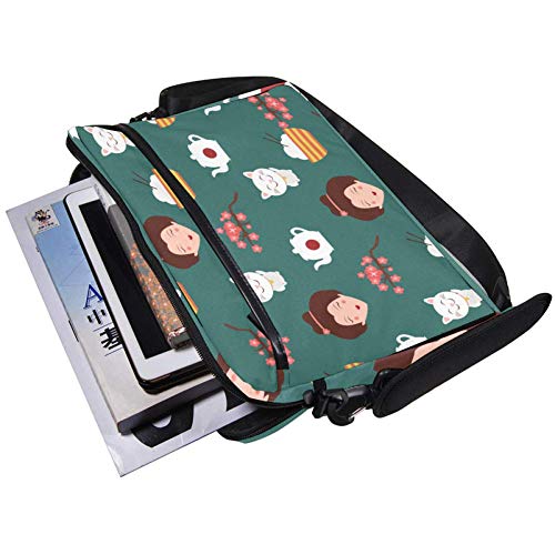 Maletín para portátil de 14 pulgadas con diseño japonés multicolor elegante 5