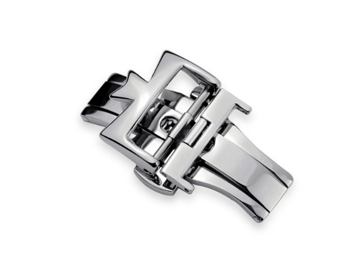 18mm/20mm 316L Stainless Steel Watch Band Strap Clasp Deployment Buckle Fits for Vacheron Constantin (20mm, Silver)