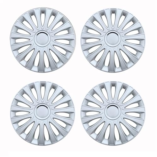 4���� ���j�o�[�T���z�C�[���J�o�[ �n�u�L���b�v R14 R15 R16�C���` �����p�n�u�L���b�v �z�C�[�������J�o�[ �^�C���A�N�Z�T���[ �X�i�b�v�I�� SUV �g���b�N(R14 Sliver)