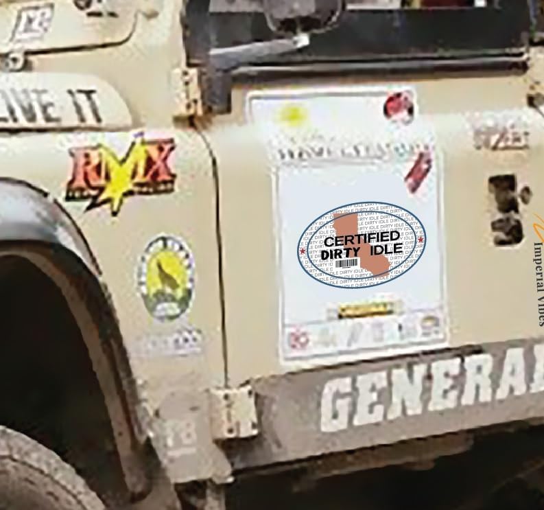 Miniatura 5 de Imperial Vibes Pegatina sucia ociosa (2 unidades), vinilo extraíble impermeable para decoración del hogar, ventanas, laptop y camiones