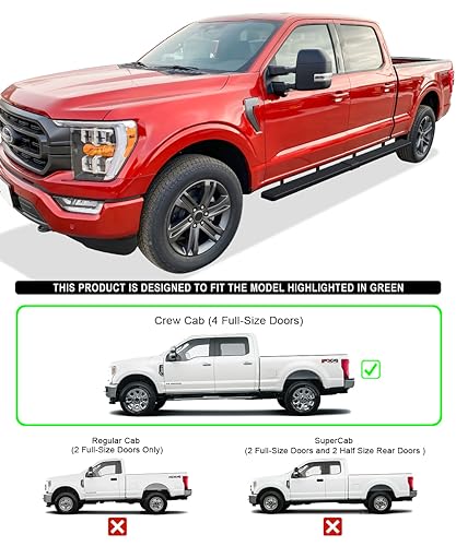 Estribos APS para Ford F150 y F-250/350 104 in acero inox. miniatura 2