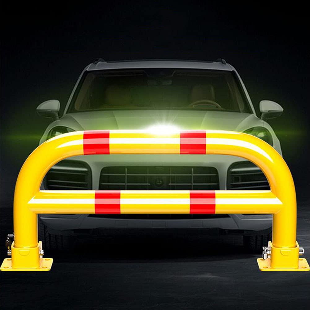 SaryEdge Thickened Anti-Collision Parking Barriers, Double Pole Double Lock Parking Space Lock, Manual Parking Blocker Used for Highway Pile Road Marking Parking Facilities,
