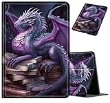 Case for Samsung Galaxy Tab A11+ / A9 Plus 11-Inch (2026/2024), Lightweight Adjustable Stand Folio Cover, PU Leather Smart Protective Case with Auto Wake/Sleep, Dragon Book Art