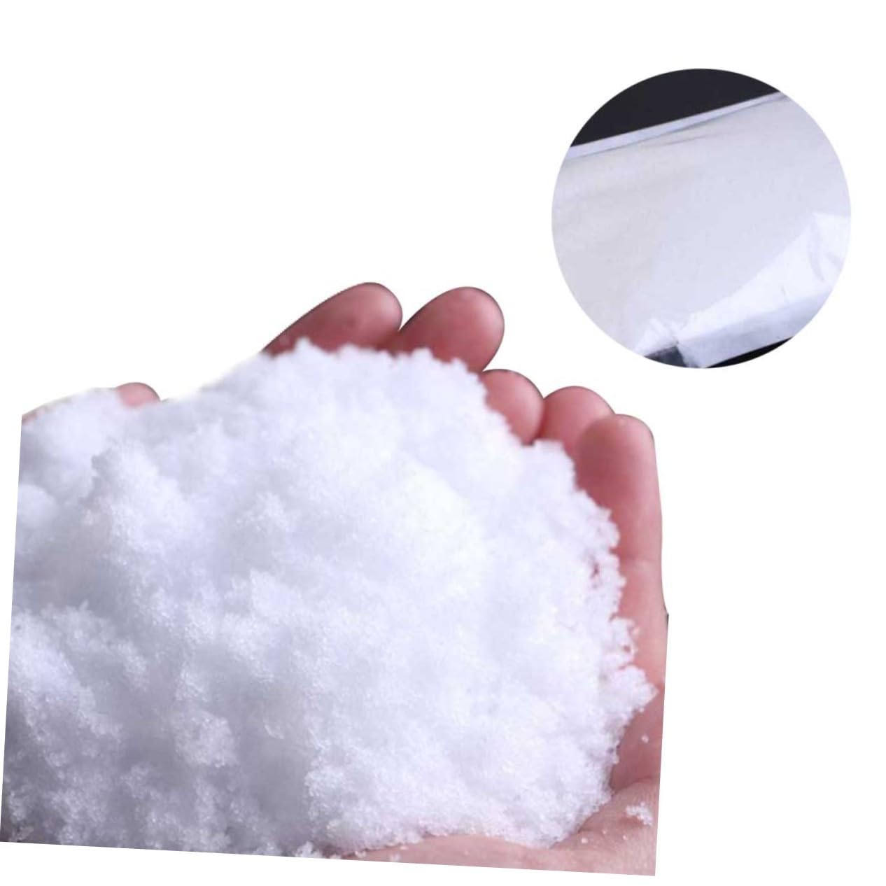 PRETYZOOM Neige Artificielle Blanche 500g pour Décorations de Noël et Anniversaires en Thème, Matériau Pet, Aucun Mélange Nécessaire