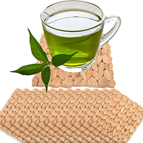 12Pcs Natural Handmade Coasters Set of 12, Coffee Bar Accessories,