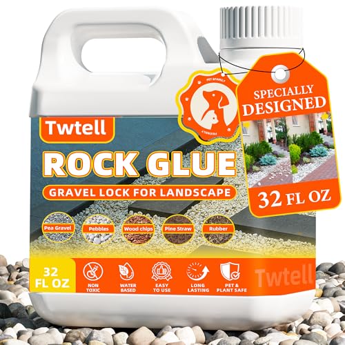 Mulch Glue, 32OZ Rock Glue for Landscaping, Gravel Binder & Decomposed Granite Stabilizer, Non-Toxic...