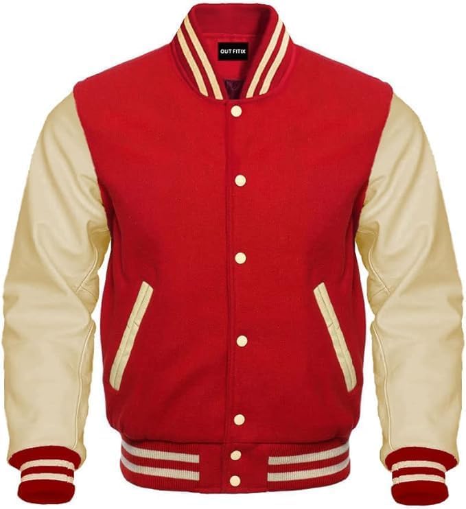 Mount Helicon Varsity Letterman Baseball Bomber Jackets Genuine Leather Sleeves & Multi Wool Color Options