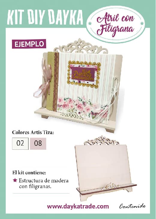 DAYKA Atril DE Madera con Filigrana, Talla Unica