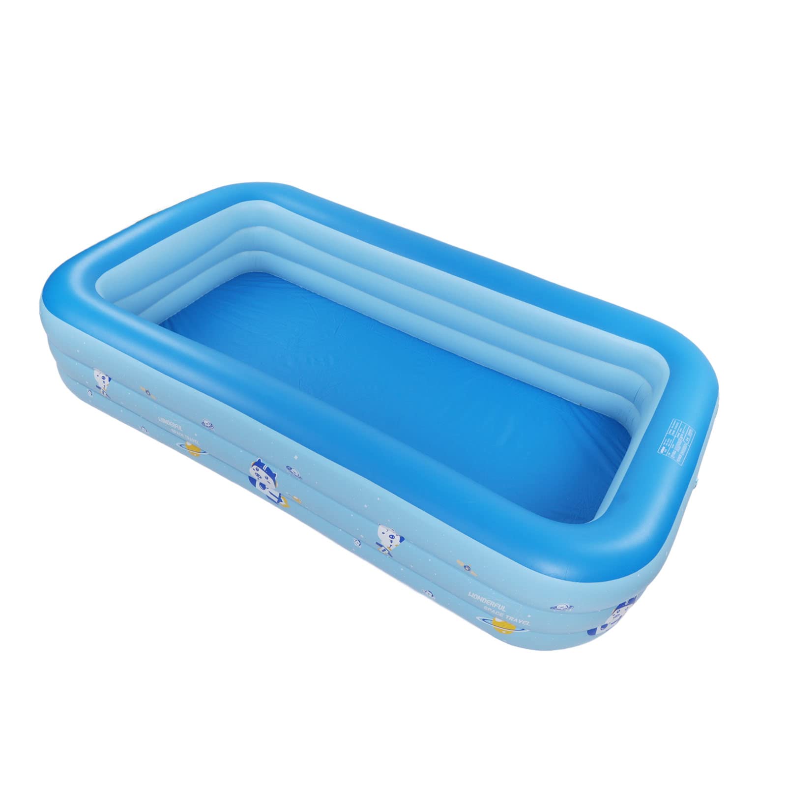 Piscina Inflable PVC Piscina Inflable Engrosada Portátil Piscina Salón Al Aire Libre para Niños Adultos Azul Blanco, 300x175x55cm 118.11x68.90x21.65in, Aprox.7850 g