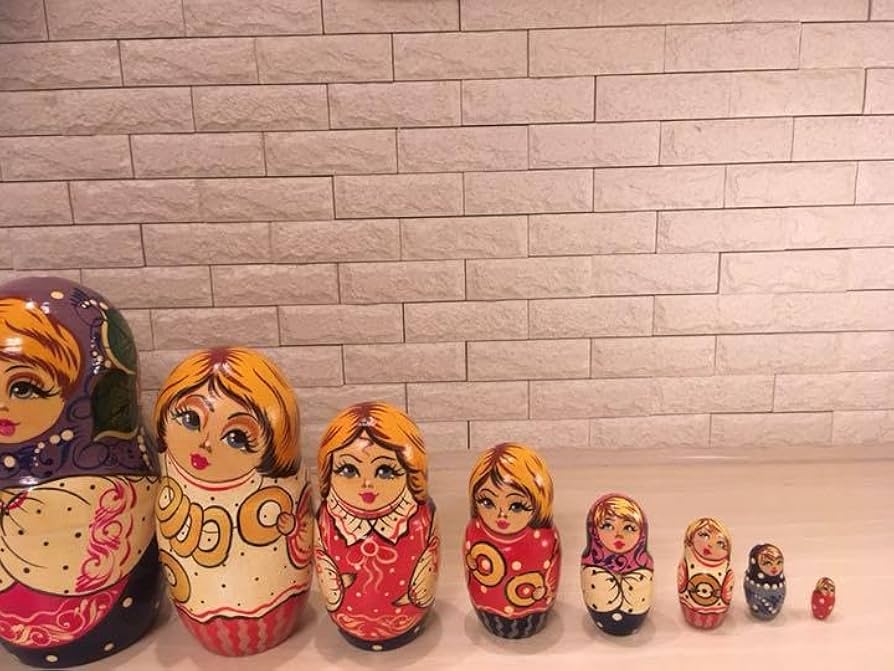 幸運を招くお守り かわいいマトリョーシカ 10体 幸運を招くお守り かわいいマトリョーシカ 10体