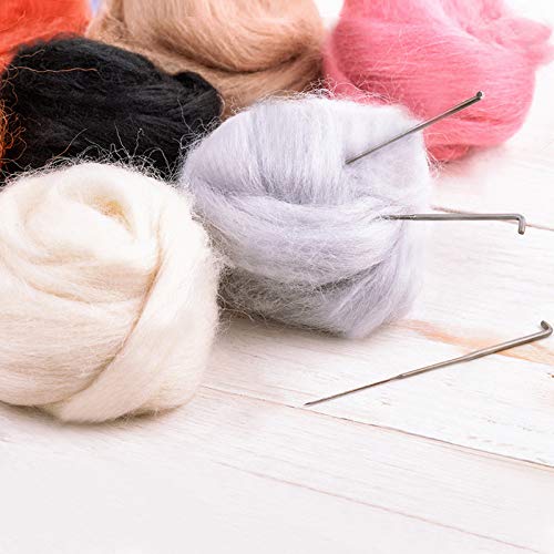 Image of Decoendiy 10 Colors Wool Roving, 100g Needle Felting Wool, Wool Yarn Felt Hand Spinning DIY Craft Materials, 10g /Color (red Series)