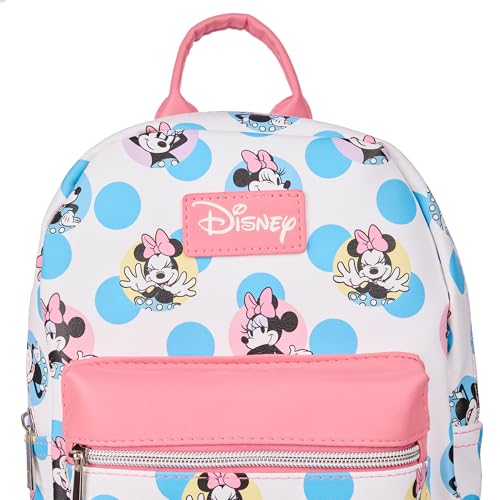 Disney's Minnie Mouse Pink and Blue Polka Dots 11.5" Mini Backpack3