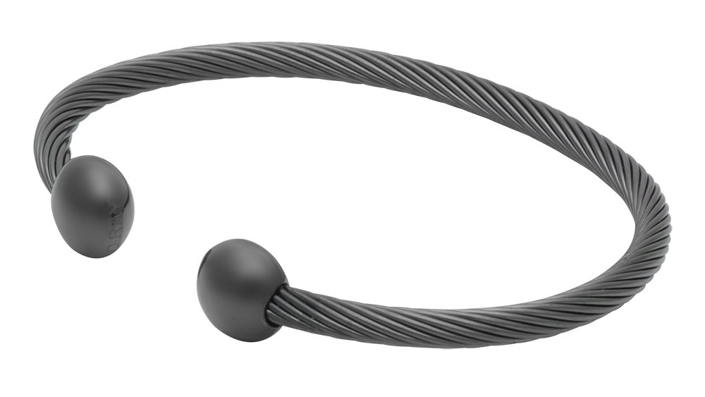 QRAY Gun Metal Deluxe Golf Athletic Bracelet Men Women C-Shaped Health Wellness Bracelet - Image 2
