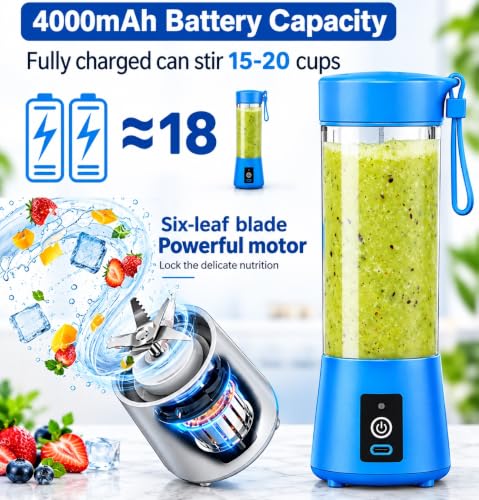 Xapiaxa Store Xapiaxa Portable Blender 6-Blade USB Rechargeable - Image 3
